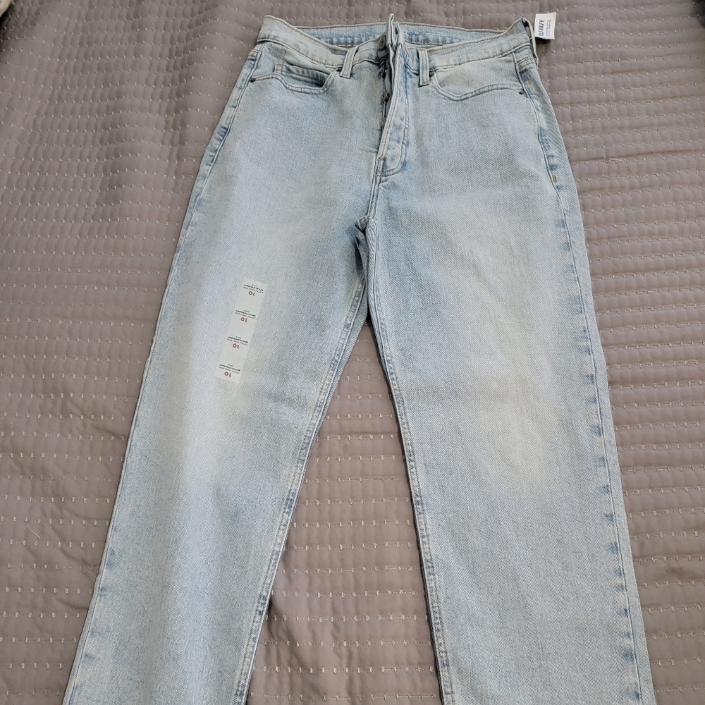Old Navy Light Wash High Rise Straight Jeans